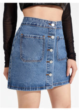 Load image into Gallery viewer, &quot;That Denim Button Skirt&quot;
